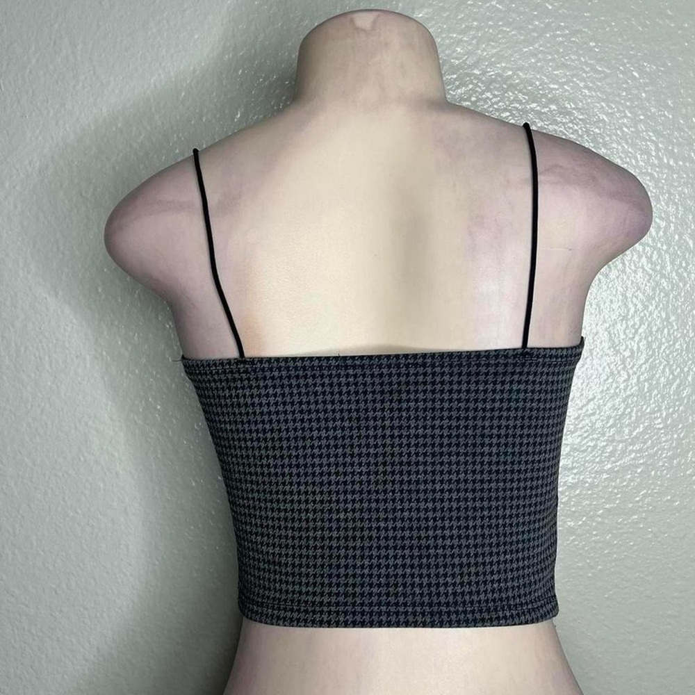 Stylish Black Houndstooth Women's Top - Picture 4 of 4
